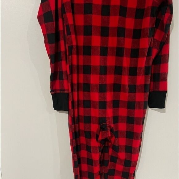 Family Pajamas Mens Matching 1-Piece Red Check Printed Pajamas Holiday M… - Picture 9 of 10